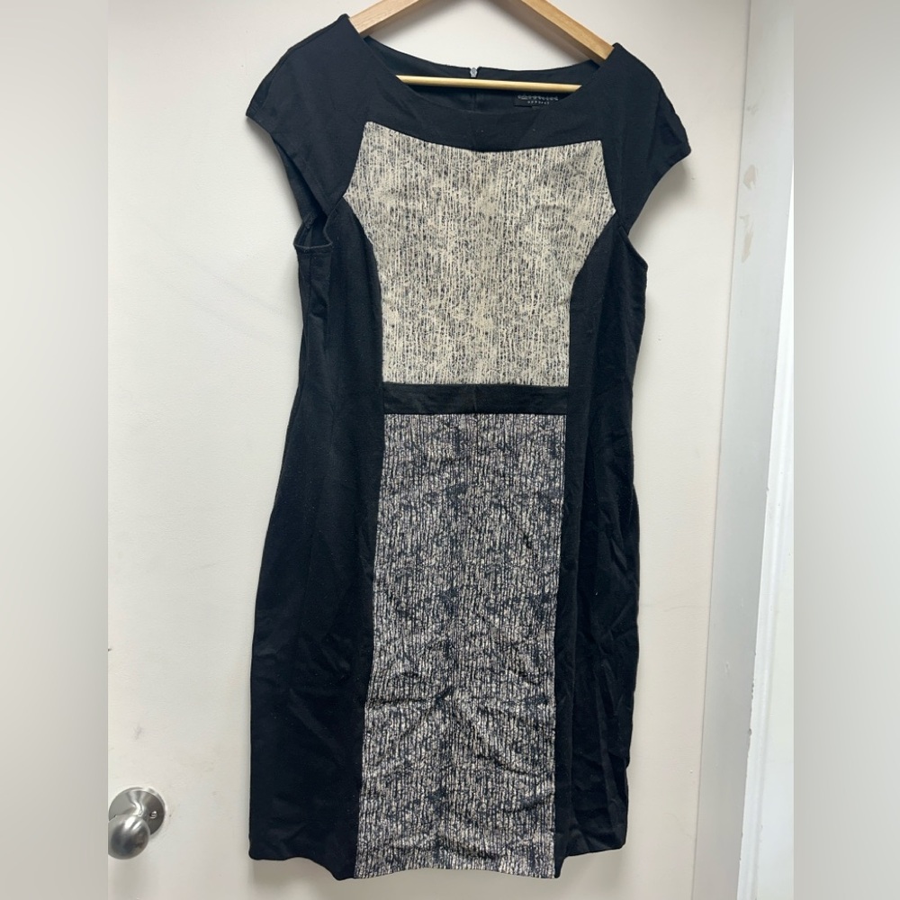 Vintage 00s Colorblock Sheath Dress Sz 12